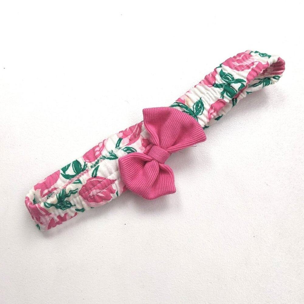 Vintage Floral Bow Headband